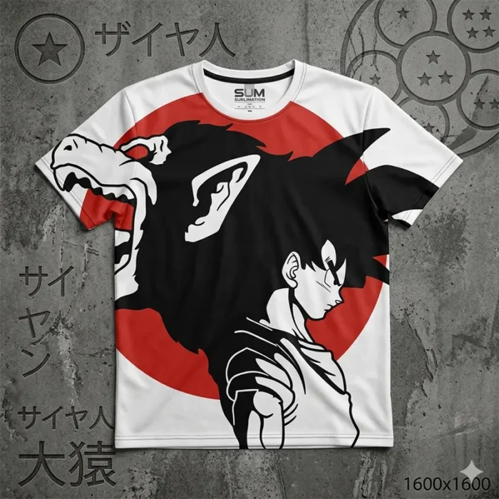 Vector Goku y Ozaru Dragon Ball Anime para Estampado y Corte