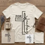 Vector Gratis Frase Cristiana Por Fe Andamos Cruz SVG PNG AI