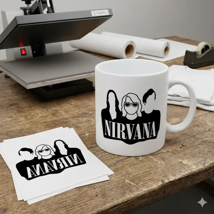 Vector Nirvana Banda Rock Integrantes para Estampado y Corte