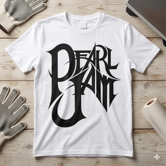 Vector Pearl Jam Grunge Rock Logo para Estampado y Corte