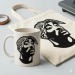 Vector Tupac Shakur Rap Hip Hop para Estampado y Corte