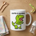 Cute-O-Saurus – Vector T-Rex Bebé para Sublimar