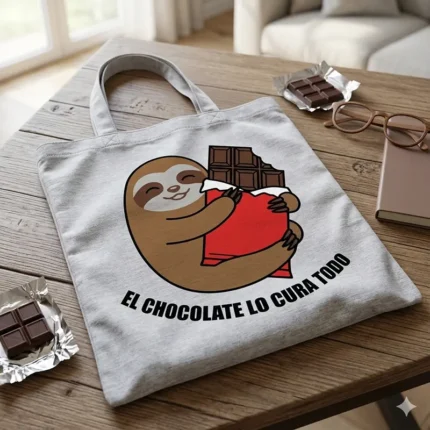 El Chocolate lo Cura Todo – Vector Perezoso para Sublimar