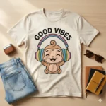 Good Vibes – Funny Monkey Vector for Sublimation
