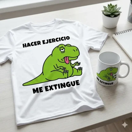 Hacer Ejercicio Me Extingue – Vector T-Rex para Sublimar