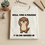 Hola, Vine a Figurar y Ya Me Quiero Ir – Vector Nutria GRATIS para Sublimar
