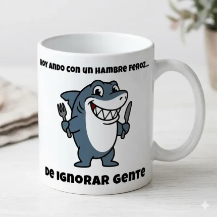 Hoy Ando con un Hambre Feroz de Ignorar Gente – Vector Tiburón para Sublimar