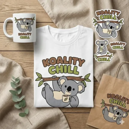 Koality Chill – Funny Koala Vector for Sublimation