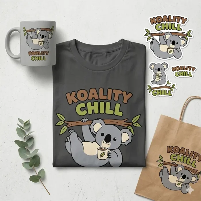 Koality Chill – Funny Koala Vector for Sublimation