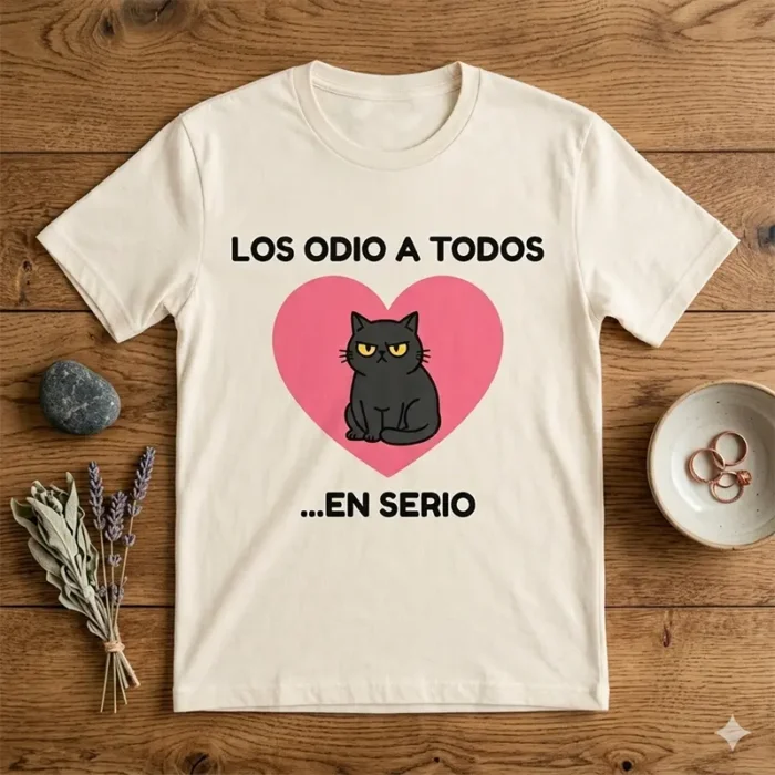 Los Odio a Todos... En Serio – Vector Gato para Sublimar
