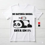 Mi Batería Social Está en 1% – Vector Panda para Sublimar