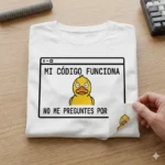 Mi Código Funciona, No Me Preguntes Por Qué – Vector Pato Programador para Sublimar