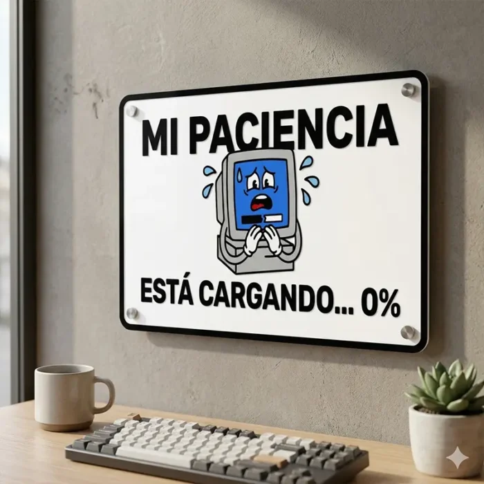 Mi Paciencia Está Cargando... 0% – Vector Computadora para Sublimar