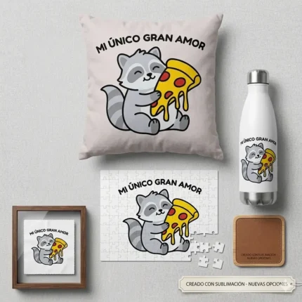 Mi Único Gran Amor – Vector Mapache para Sublimar