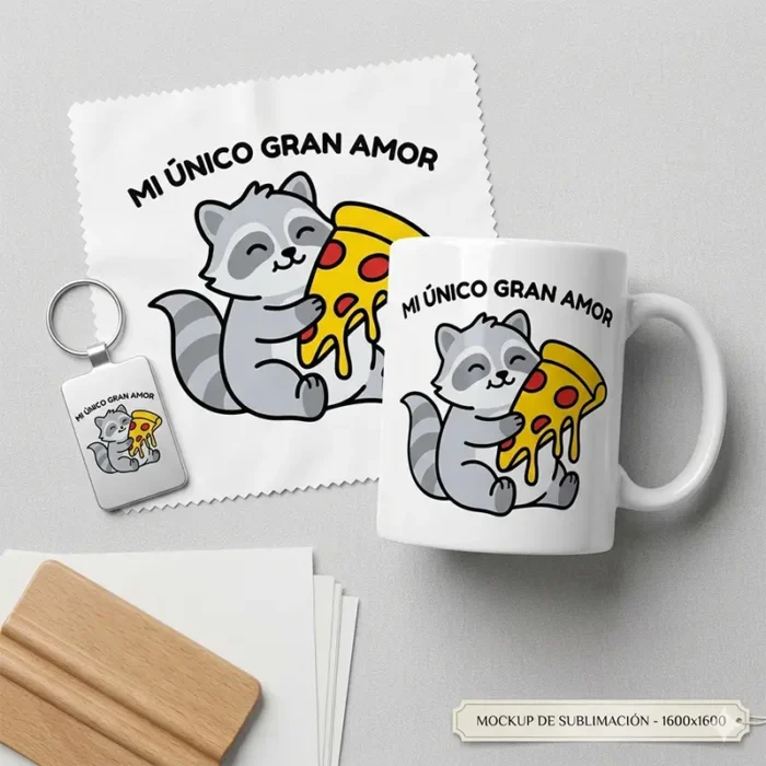 Mi Único Gran Amor – Vector Mapache para Sublimar