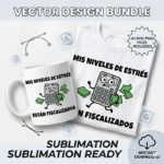 Mis Niveles de Estrés Están Fiscalizados – Vector Calculadora para Sublimar
