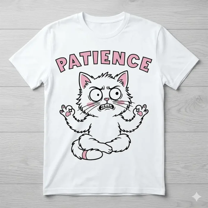 Patience – Vector Gato para Sublimar