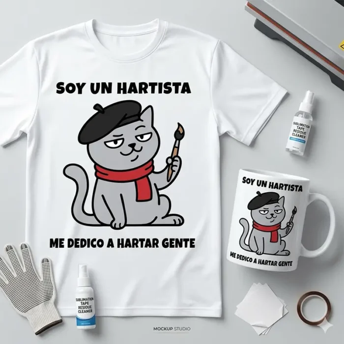 Soy un Hartista, Me Dedico a Hartar Gente – Vector Gato para Sublimar