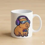 Diseño PNG de Capibara Gamer Y2K para Sublimación y DTF