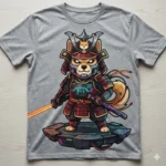 Diseño PNG de Shiba Inu Samurai Cyberpunk para Sublimación y DTF