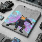 Diseño PNG de Zorro Kitsune Cyberpunk para Sublimación y DTF - Imagen 2