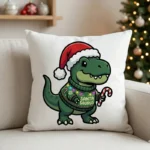 Diseño PNG Navideño Santa Saurus para Sublimación y DTF