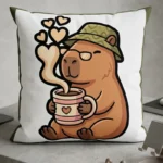 Diseño PNG de Capibara Aesthetic con Café para Sublimación y DTF