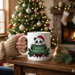 Diseño PNG de Oso Panda Navideño Merry Christmas para Sublimación y DTF