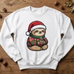 Diseño PNG de Perezoso Navideño Ugly Sweater para Sublimación y DTF