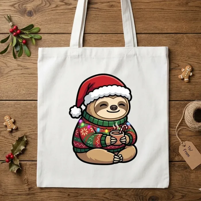 Diseño PNG de Perezoso Navideño Ugly Sweater para Sublimación y DTF - Imagen 4