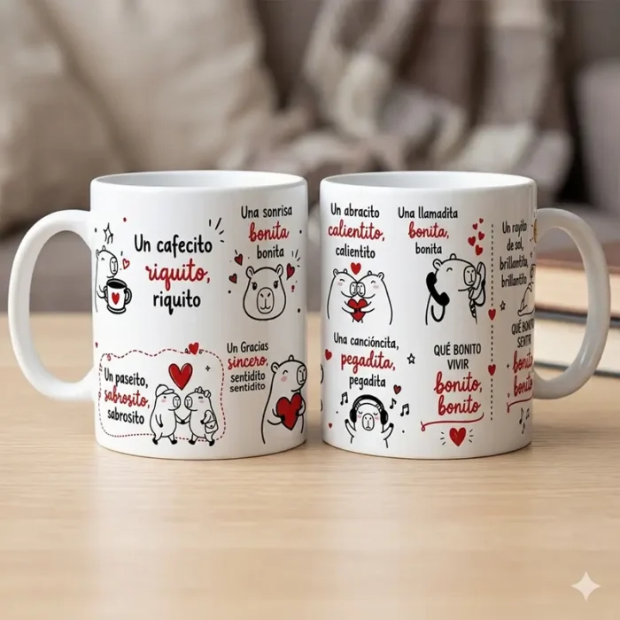 Pack 2 Plantillas PNG Taza Capibara Canción Viral Bonito Bonito para Sublimación
